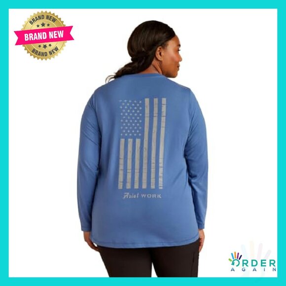 Reflective Flag Graphic Tee Workwear Essential Performance Fabric - Picture 7 of 7